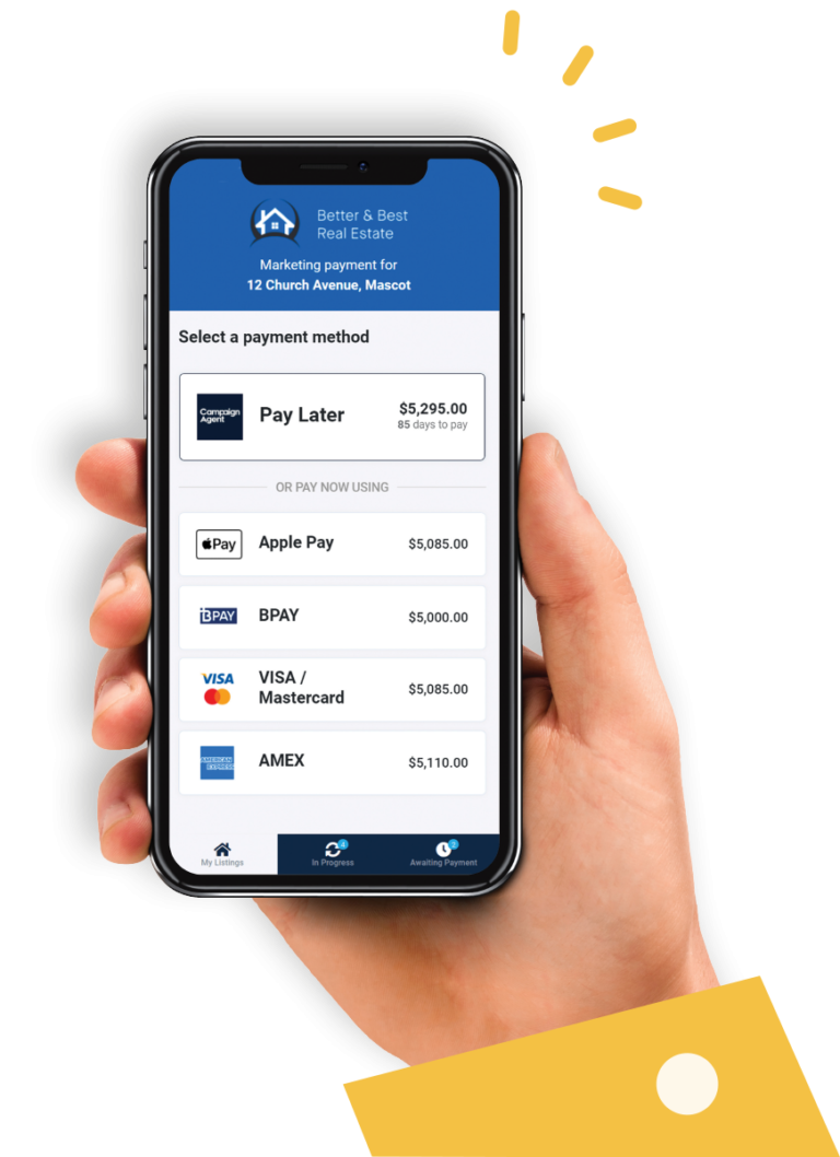 CampaignAgent // Pay Now, Pay Later for listing agents